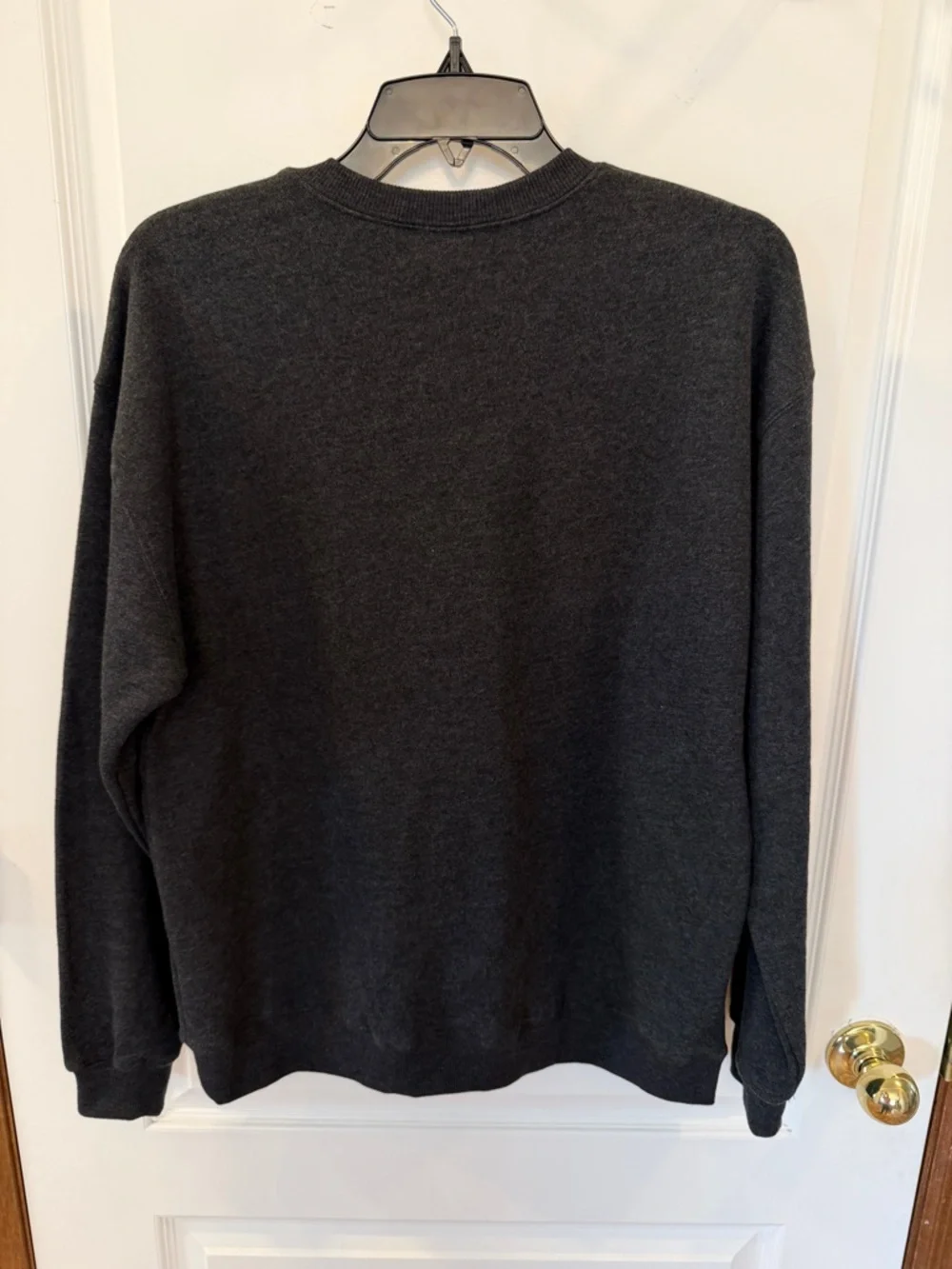 Wild Fable Heathered Dark Gray Sweatershirt With Black Velvet Embellishment - Picture 8 of 8